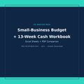 Small-Business Budget + 13-Week Cash Workbook digital download cover