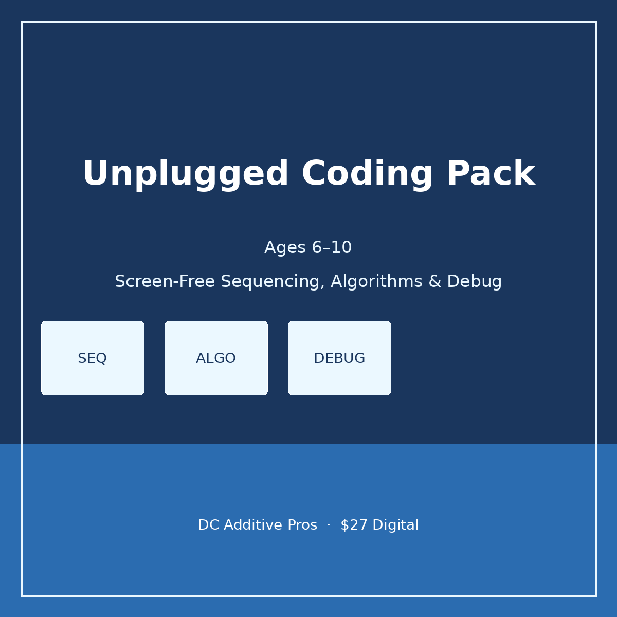 Unplugged Coding Pack Ages 6–10 digital download cover