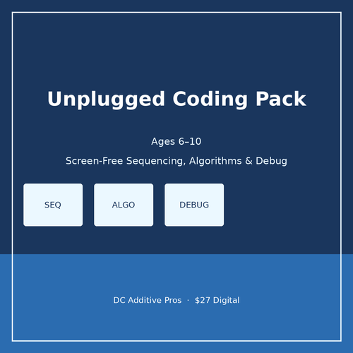 Unplugged Coding Pack Ages 6–10 digital download cover