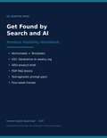 Cover of Get Found by Search and AI, Product Visibility Workbook by DC Additive Pros, worksheets and templates pack.