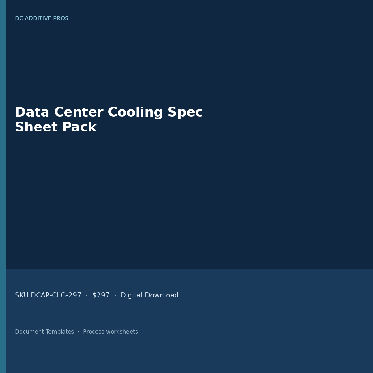 Data Center Cooling Spec Sheet Pack digital download cover