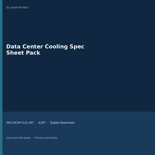 Data Center Cooling Spec Sheet Pack digital download cover