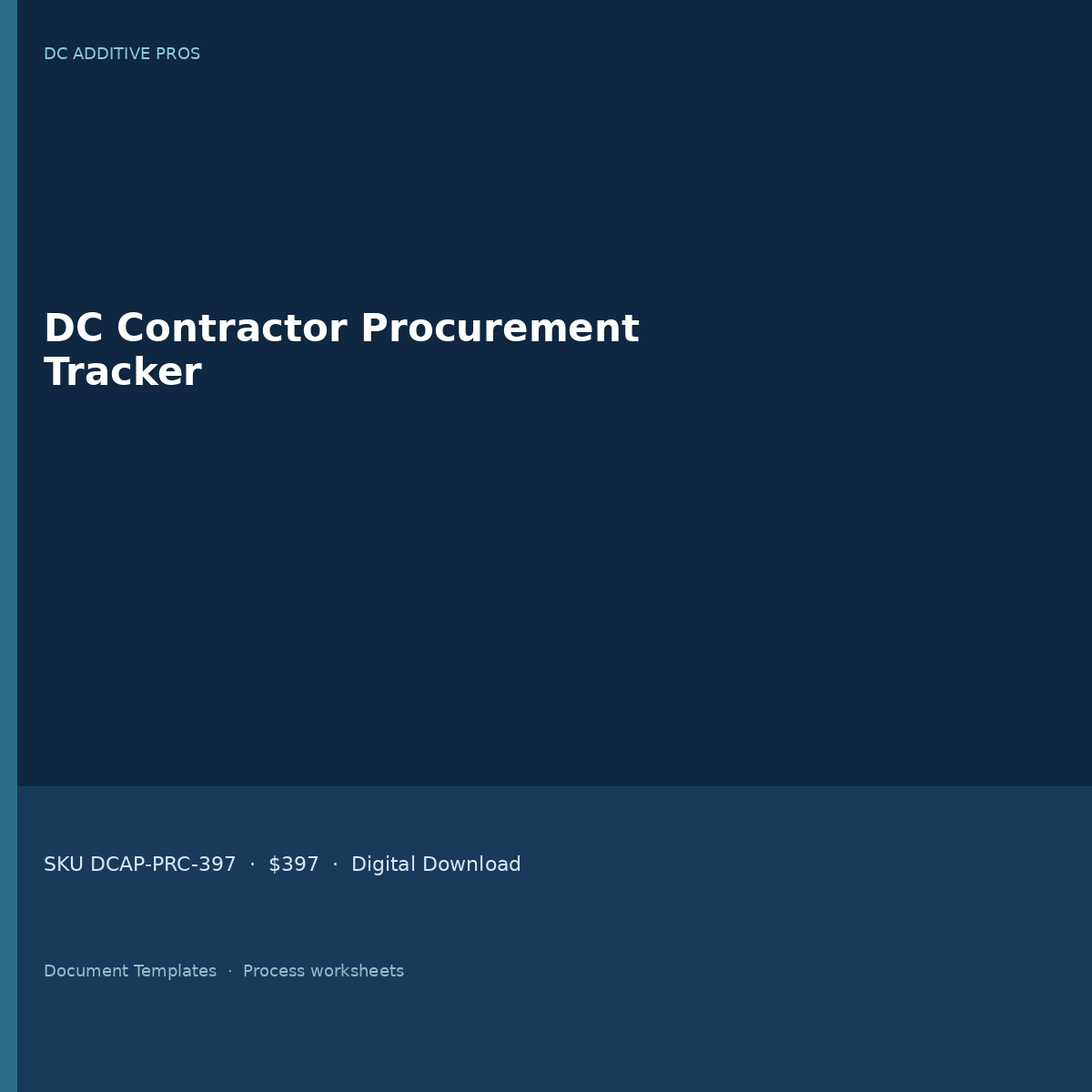 DC Contractor Procurement Tracker digital download cover