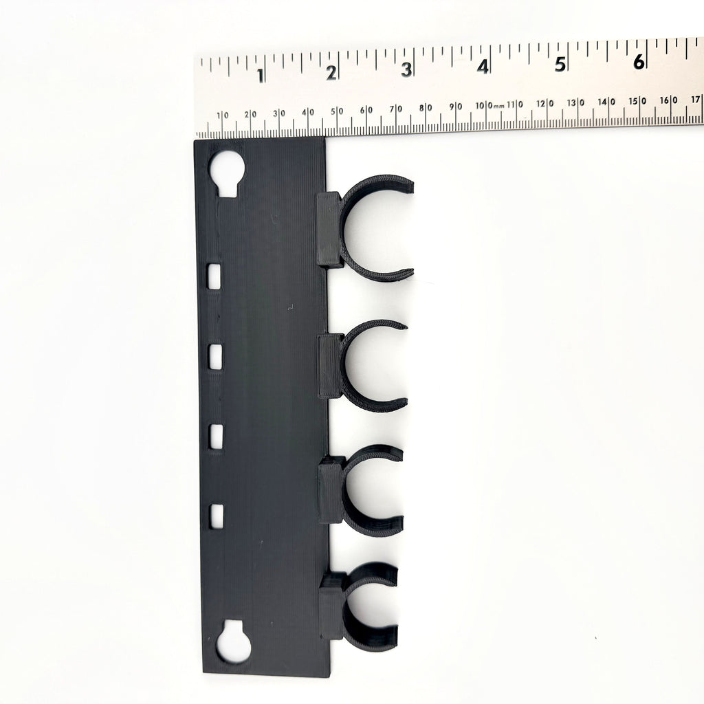 UQD hose parking strip short axis with ruler, mounting plate 46 mm wide