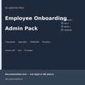 Employee Onboarding Admin Pack cover new hire checklist 30-60-90 plan printable download