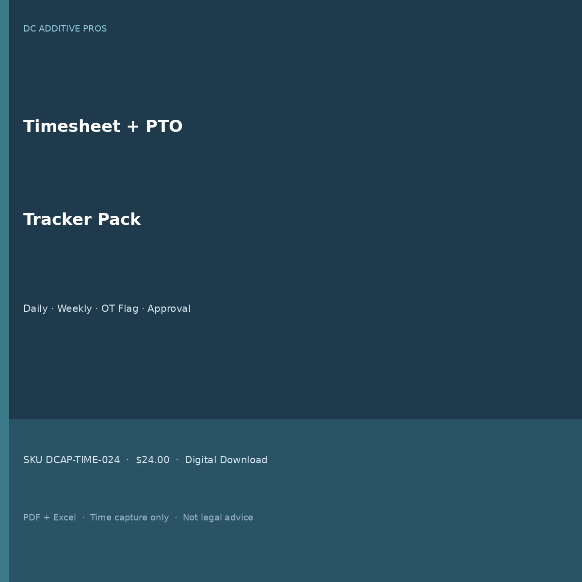 Timesheet template and PTO tracker pack cover square employee weekly timesheet