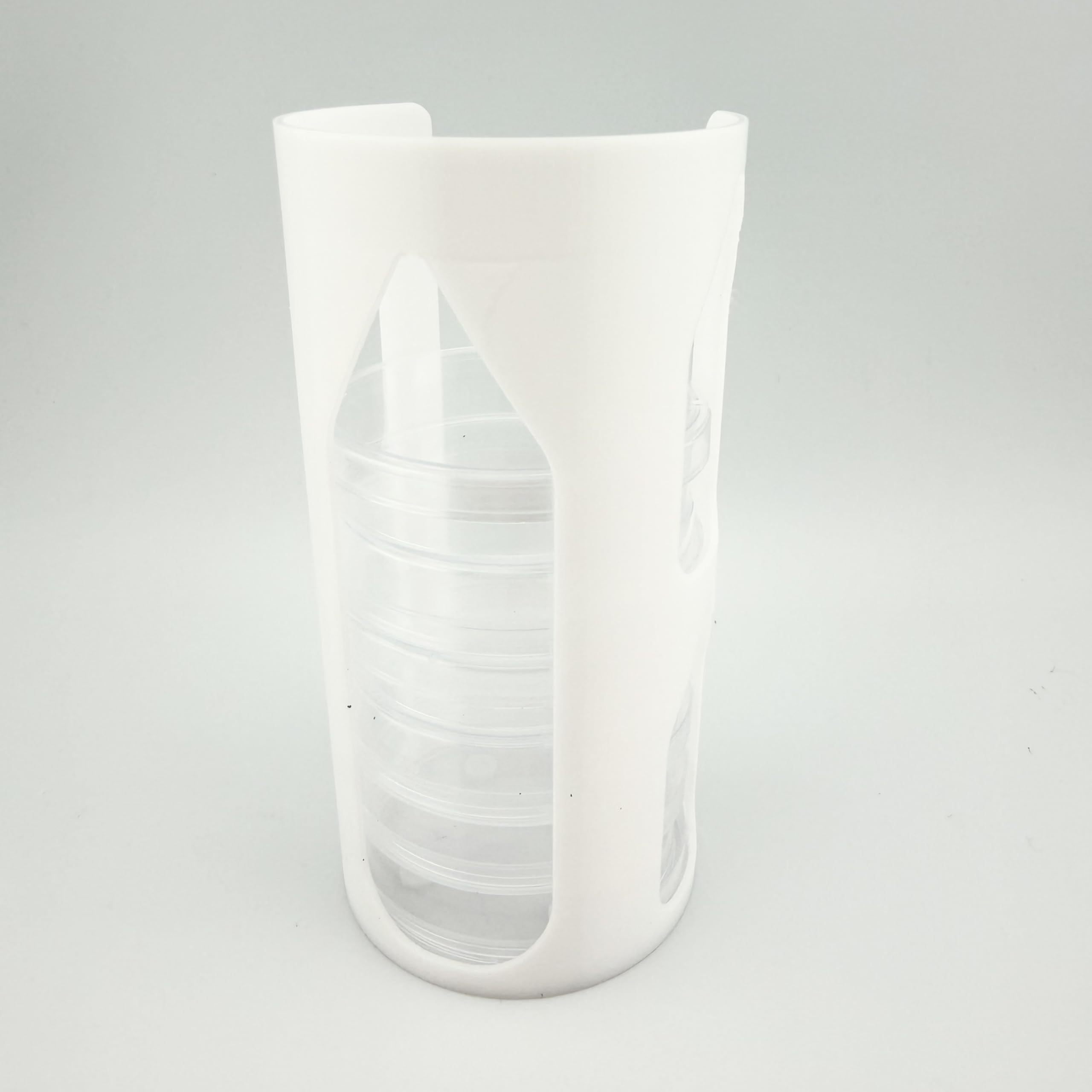 Petri Dish Holder for 90 mm Plates, 13-Plate Vertical Storage Organizer for Lab Benches, White Laboratory Rack, Fits Standard 90x15 mm Culture Dishes