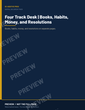 Four Track Desk | Books, Habits, Money, and Resolutions preview. PREVIEW / NOT THE FULL PACK