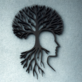 Psychology Wall Art Tree of Life Head Silhouette 15" Mind & Nature Sculpture | Made in USA