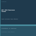 IEP 504 Classroom Toolkit cover square accommodations snapshot progress trackers gen-ed