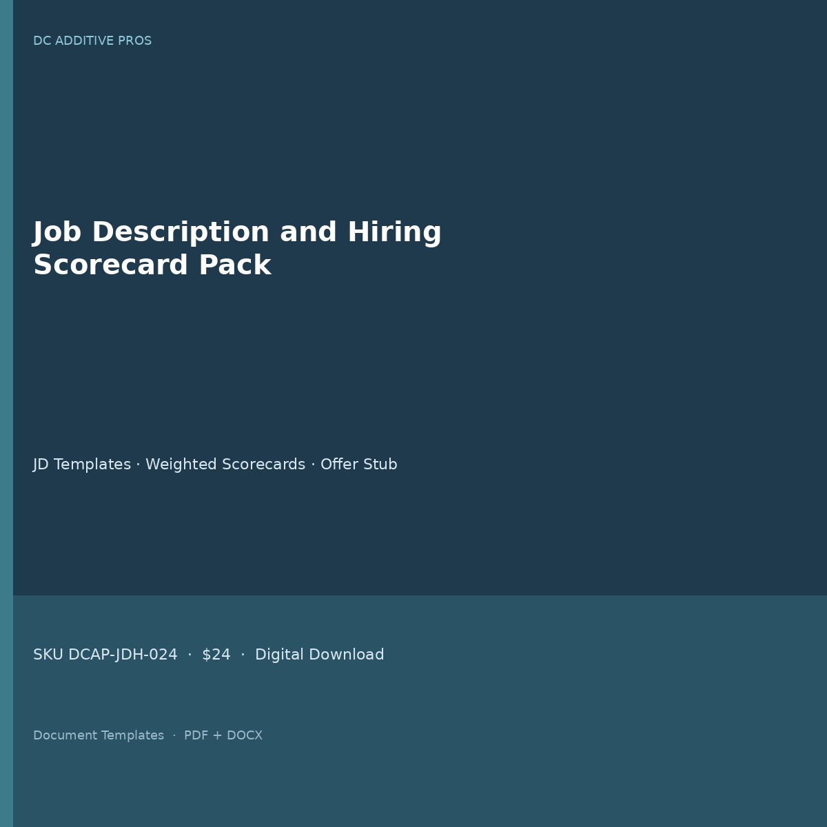 Job Description and Hiring Scorecard Pack digital download cover