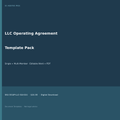 LLC operating agreement template pack cover: single member LLC operating agreement Word and multi member LLC agreement download