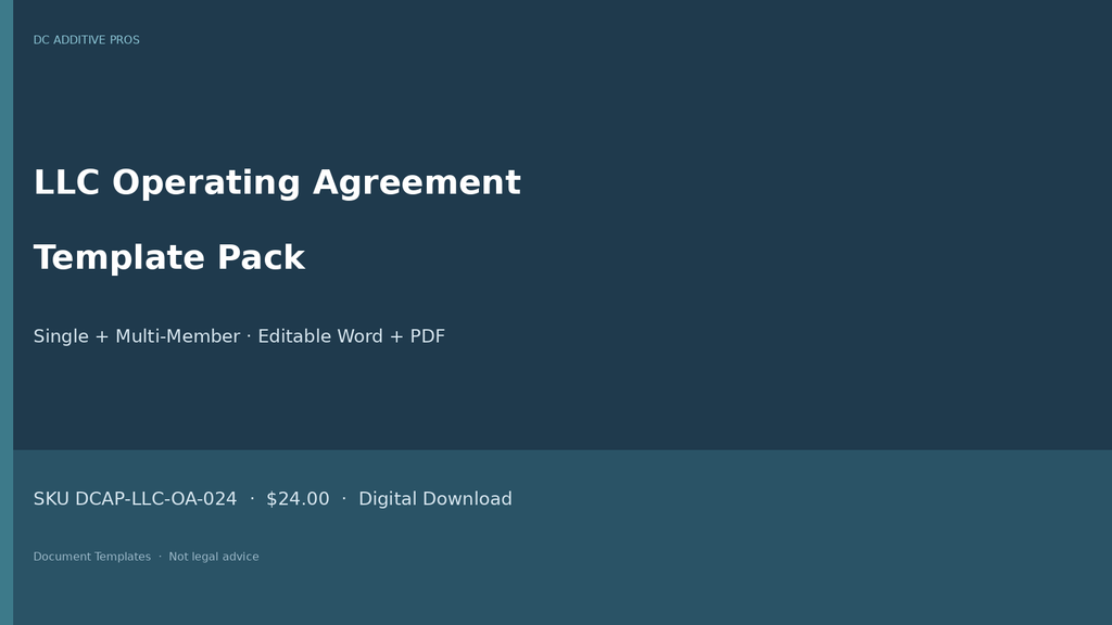 LLC operating agreement template landscape: do I need an operating agreement for my LLC editable Word single and multi member