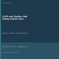 LOTO and Toolbox Talk Safety Sheets Pack cover lockout tagout checklist download