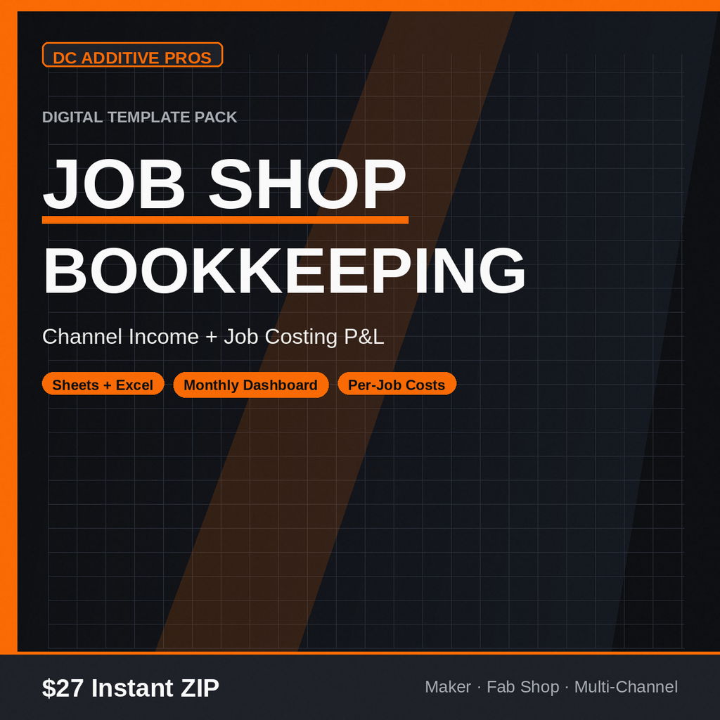 Job Shop Bookkeeping digital pack cover square