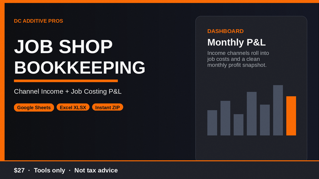 Job Shop Bookkeeping landscape cover Channel Income Job Costing
