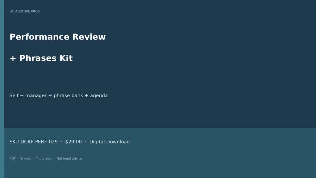 Employee evaluation form and self assessment landscape cover