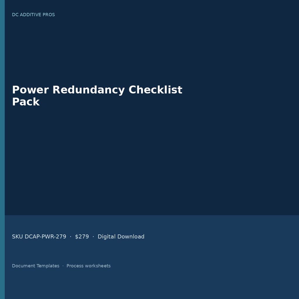 Power Redundancy Checklist Pack digital download cover
