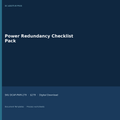 Power Redundancy Checklist Pack digital download cover