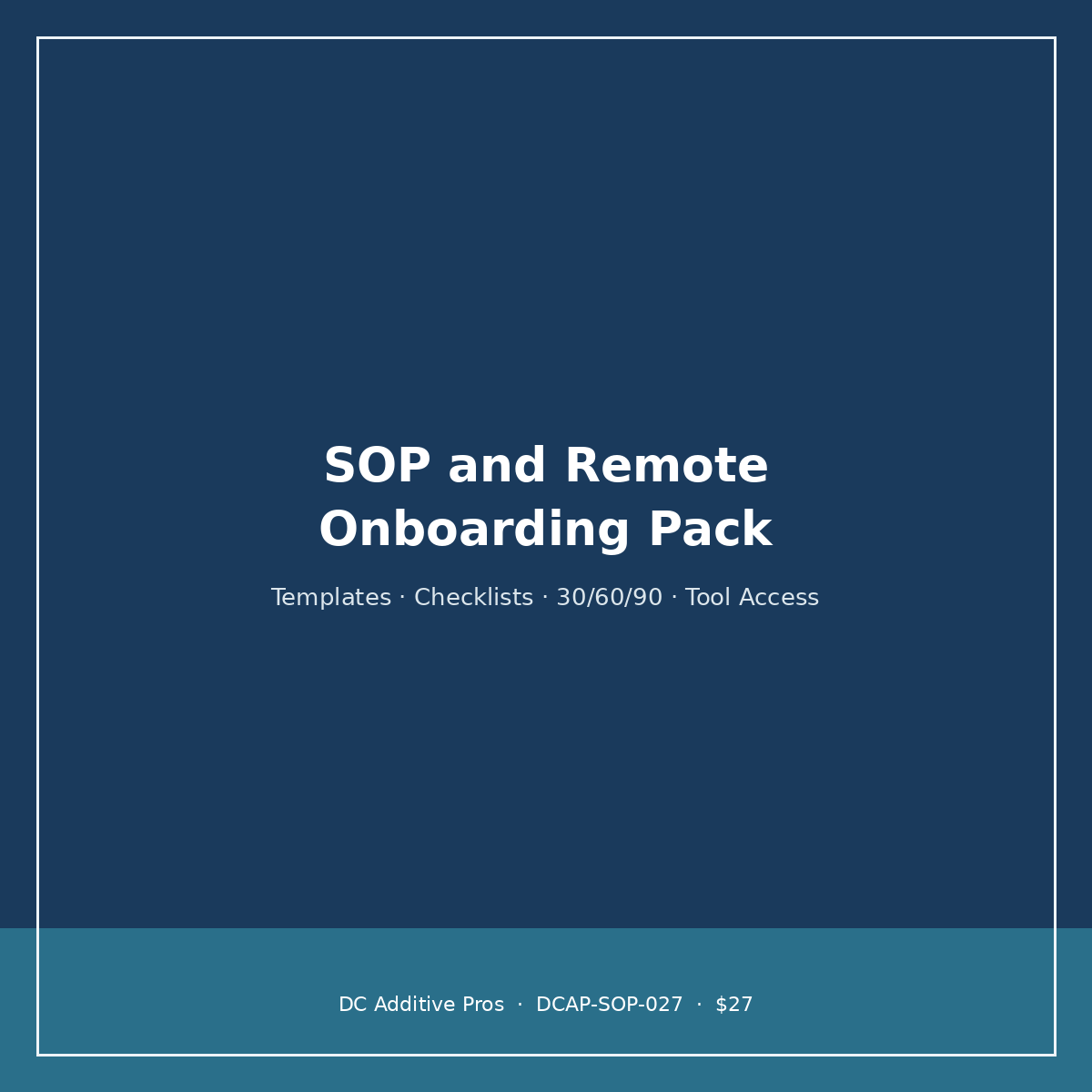 SOP and Remote Onboarding Pack digital download cover