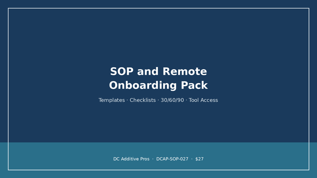 SOP and Remote Onboarding Pack digital download landscape cover