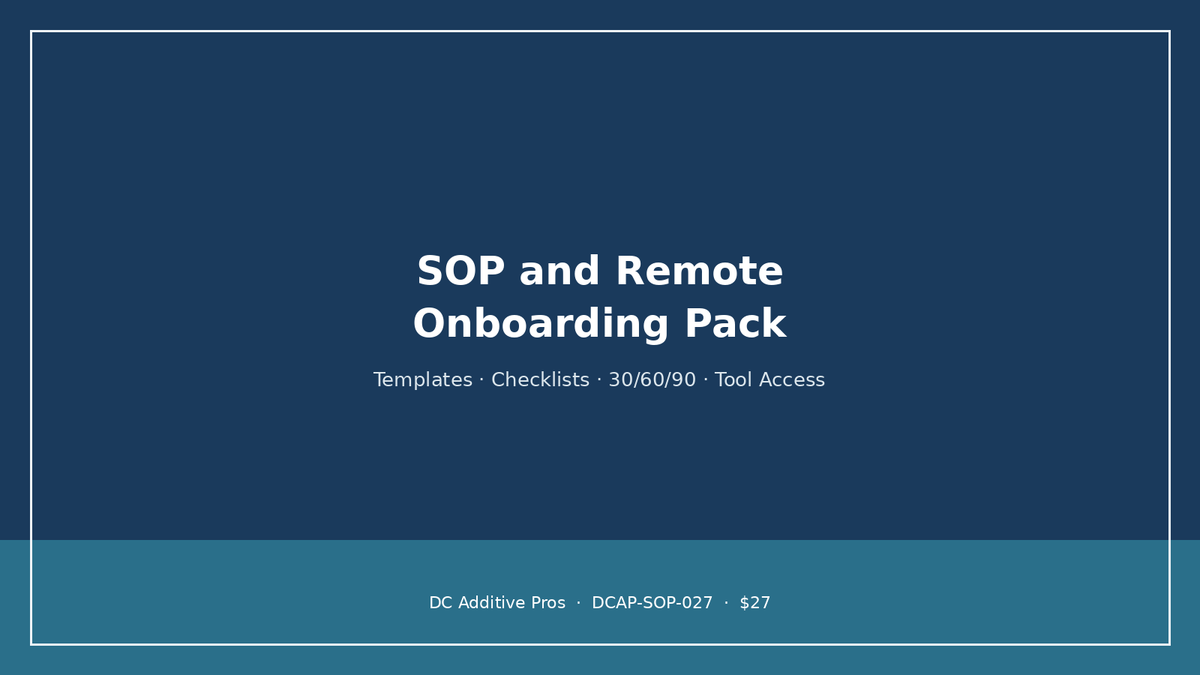 SOP and Remote Onboarding Pack digital download landscape cover