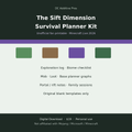 The Sift Dimension Survival Planner Kit cover square — unofficial fan printable