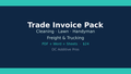 Trade Invoice Pack — Cleaning, Lawn, Handyman, Freight & Trucking digital download landscape cover